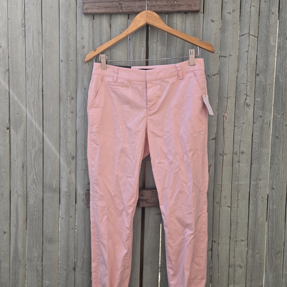Saks Fifth Avenue Mid-Rise Chino Pants NWT – Pink Cotton Casual Work Trousers